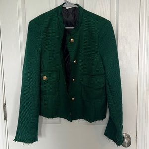 Goodnight Macaroon emerald green blazer